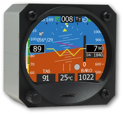 Kanardia Horis 80 mm Master künstlicher Horizont im Cockpit