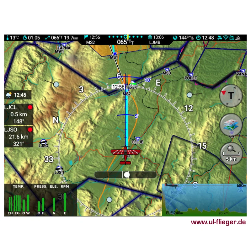 ADS-B- und Flarm-Unterstützung