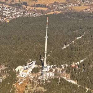 rundflug fichtelgebirge mit aussicht auf schneeberg und ochsenkopf