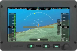 aetos primaere fluganzeige kanardia efis 80mm rundinstrument cockpit