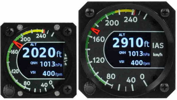kanardia combo anzeige master kombiinstrument 80 mm fluglage höhe airspeed