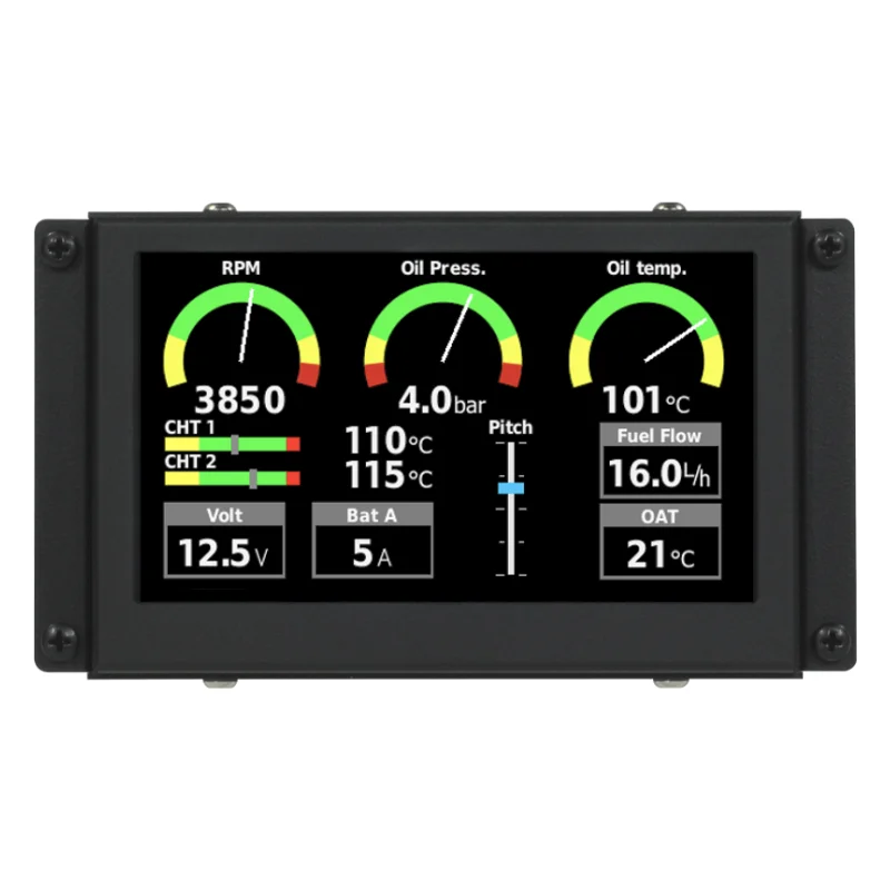 digi kanardia digi motorüberwachung kanardia efis triebwerk öltemperatur rpm ul cockpit