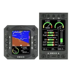 Kanardia EMSIS – kompaktes EFIS mit Flug- und Motordatenanzeige emsis 80 ahrs kanardia künstlicher horizont ul cockpit emsis 80 slave ohne ahrs emsis 35 ahrs
