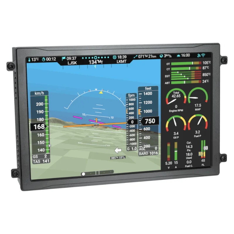 Kanardia Nesis 10-Zoll EFIS mit künstlichem Horizont und Motorüberwachung