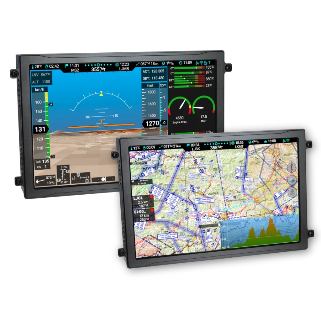 Kanardia Nesis EFIS 10 Zoll Master & Slave im UL-Cockpit